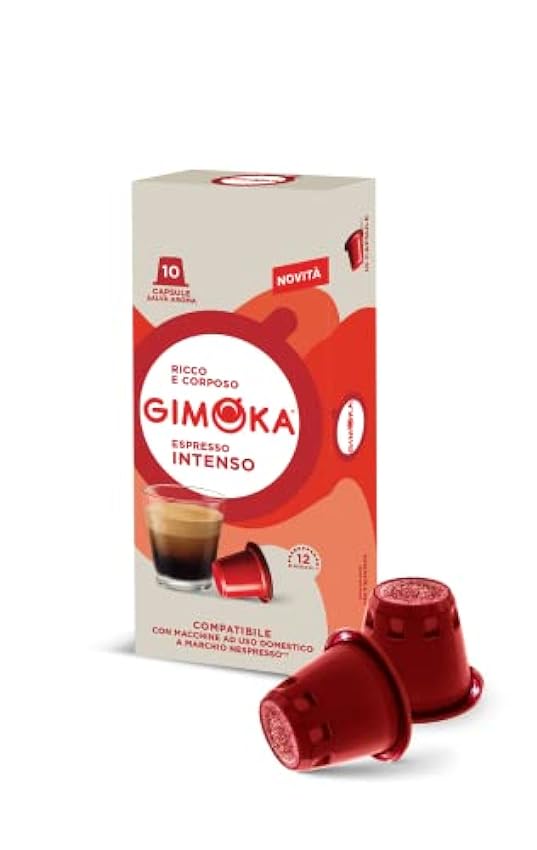 Gimoka - Compatible Para Nespresso - Cápsulas Plástico - 100 Cápsulas - Sabor PACK DEGUSTACIÓN - Resistencia varía entre 6 y 12 - Made In Italy mp8R9EY6