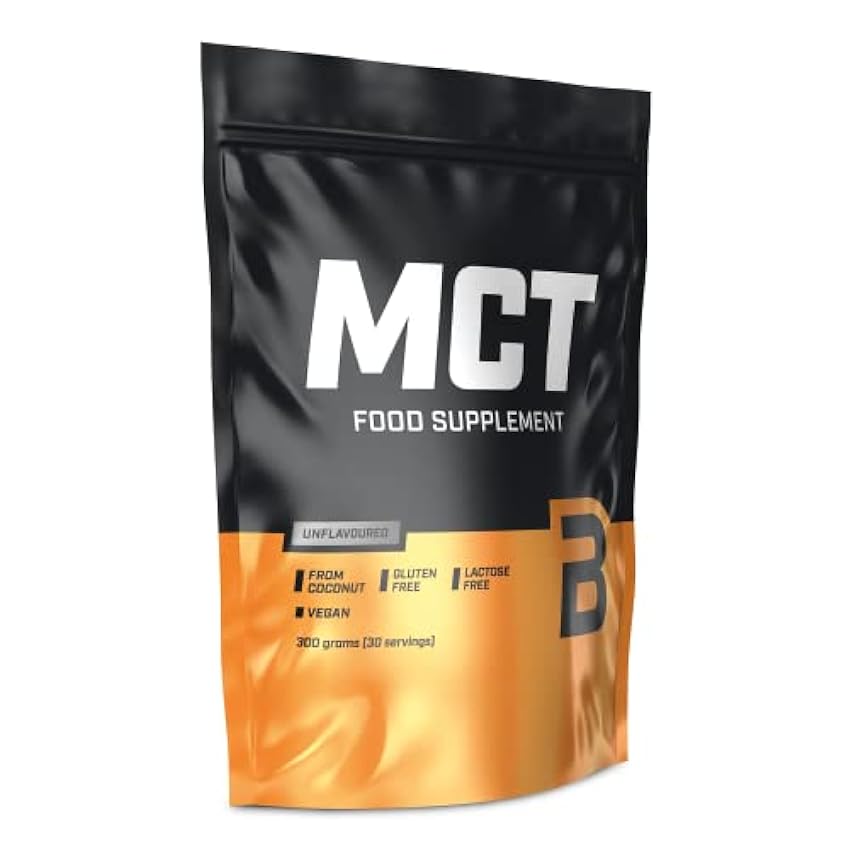 BioTechUSA MCT, Bebida en polvo de alto valor energético, vegana, no saborizada, con aceite MCT procedente del coco, 300 g o5duo4au