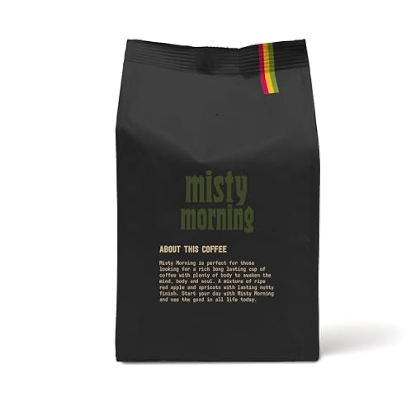 Misty Morning de Marley Coffee, granos de café, tostado oscuro, de la familia de Bob Marley, 227 g Café en Grano MaohBH45