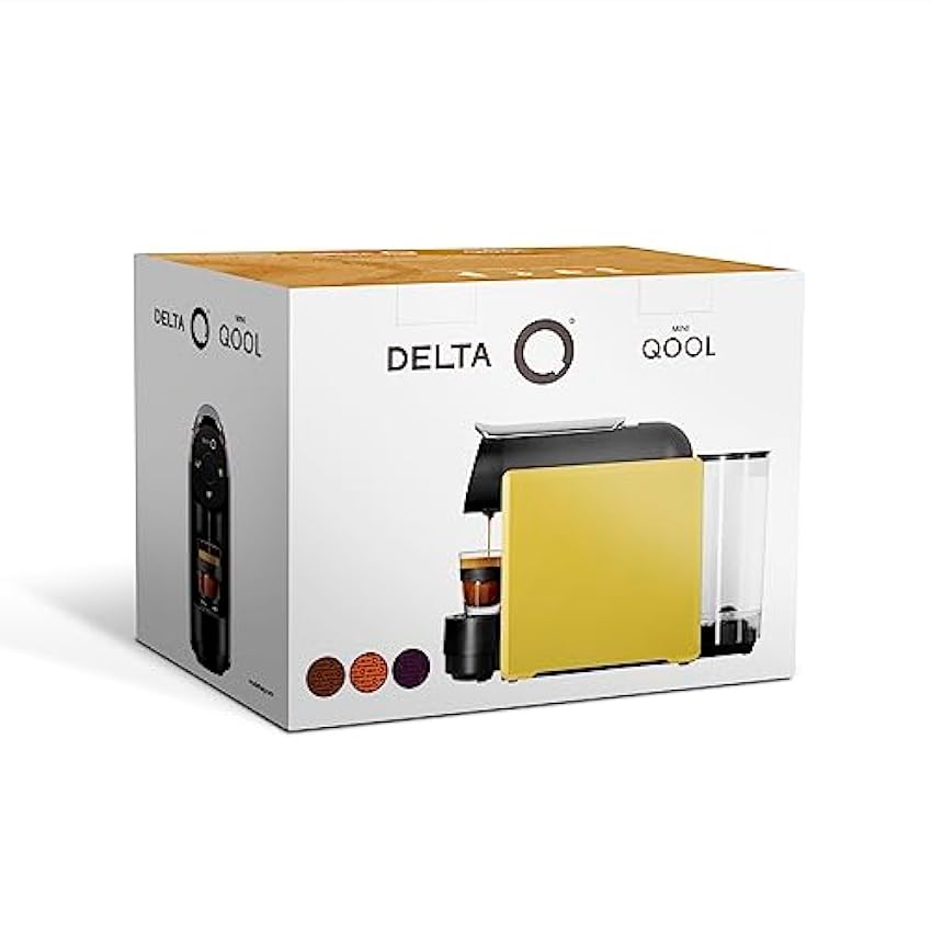 Delta Q - Pack Cafetera con Cápsulas - Mini Qool Roja - Para Cafés, Té y Bebidas Calientes - Sencilla y Práctica - Diseño Elegante - Incluye Pack 40 Cápsulas Qalidus + 10 Cápsulas Decaf LQV59tAD