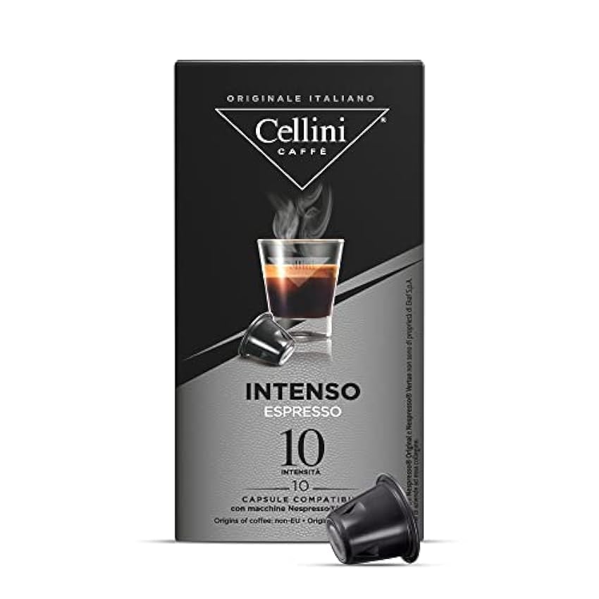 Café Cellini Cápsulas Compatibles Nespresso - Intenso 100pcs | Cápsulas de Café Compatibles Nespresso Con Notas Afrutadas Y Sabor Bien Definido | Cápsulas Compatibles Nespresso pk8mt8Ac