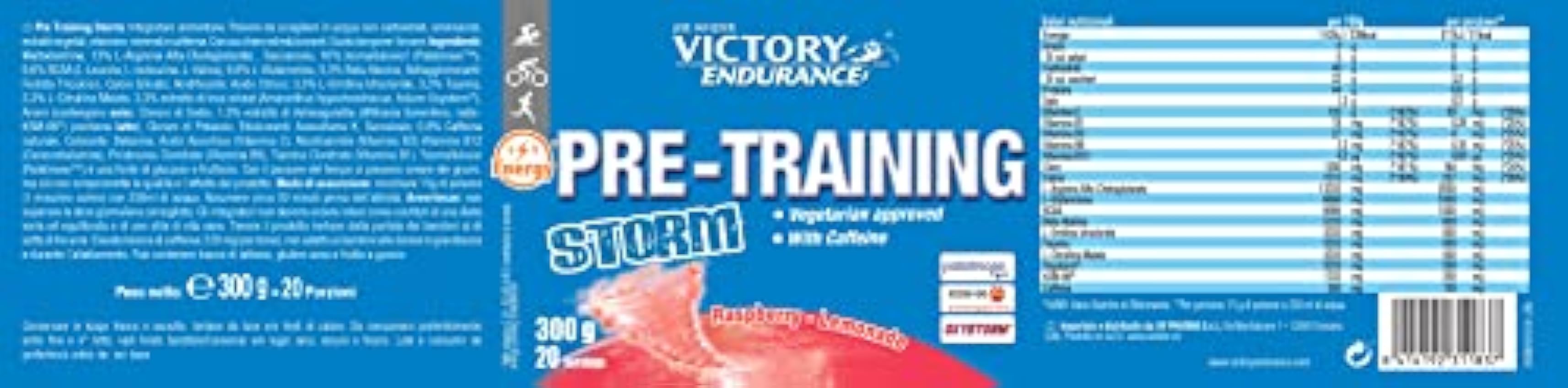 Victory Endurance Pre-Training Storm (300g) Sabor Limonada de Frambuesa. Pre-entreno con Caféina, KSM-66, Oxystorm, Palatinosa. Energía Máxima. Efecto Vasodilatador. gHq3Q00Q