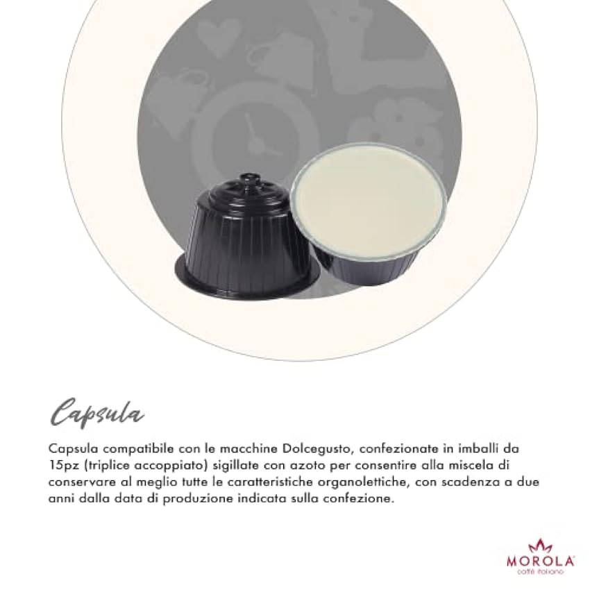 Morola Caffè Italiano - Cápsulas Compatibles con Nescafe® Dolce Gusto® - 6 Pack de 15 Cápsulas - 90 Cápsulas (Ginseng) puErAX3l