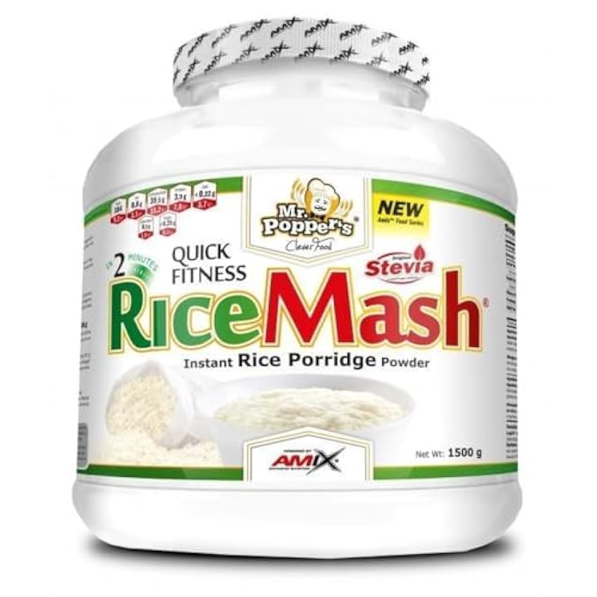 AMIX - Suplemento Alimenticio - RiceMash en Formato de 1,5 kilos - Gran Aporte Nutritivo y Saciante - Contenido Rico en Carbohidratos - Con Sabor Natural izZDCrmB