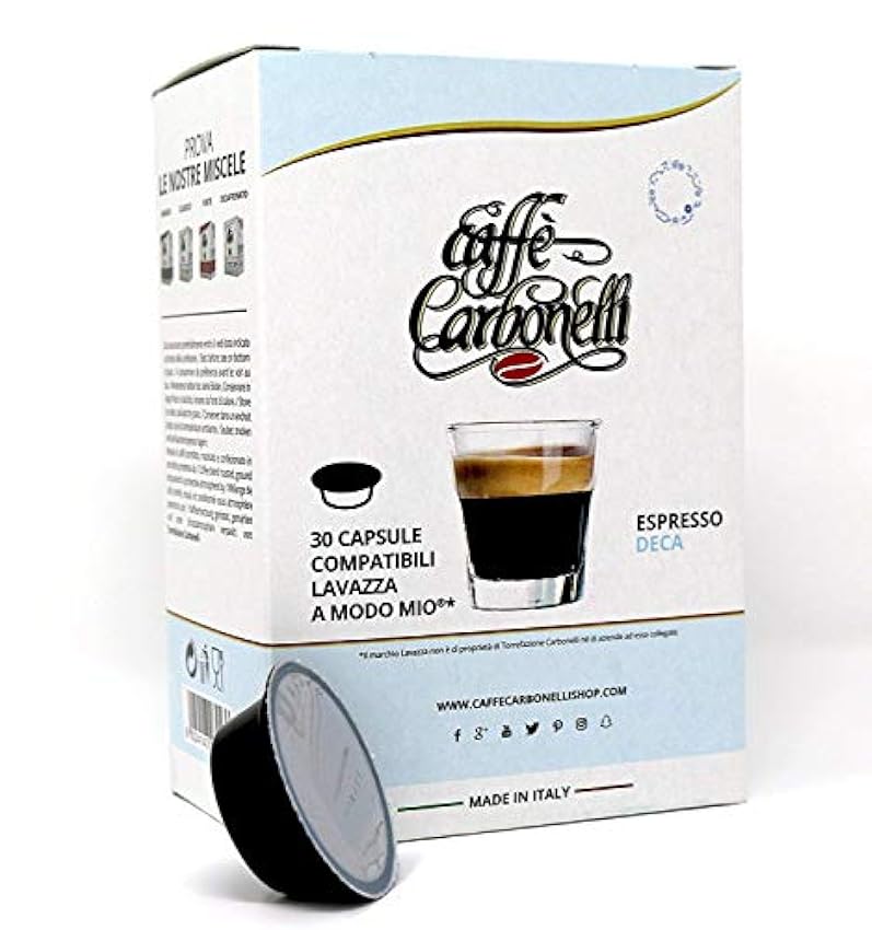 120 Cápsulas compatibles Lavazza a modo mio - Caffè Carbonelli descafeinado - espresso napolitano iP8gOIq0