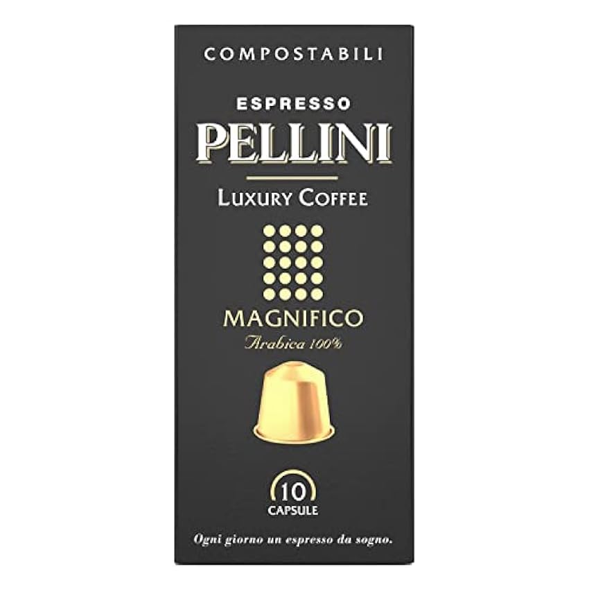 Pellini Caffè - Espresso Pellini Luxury Coffee Magnifico - 120 Cápsulas (12 x 10) - Compatible Con Máquina Nespresso IRbKirWc
