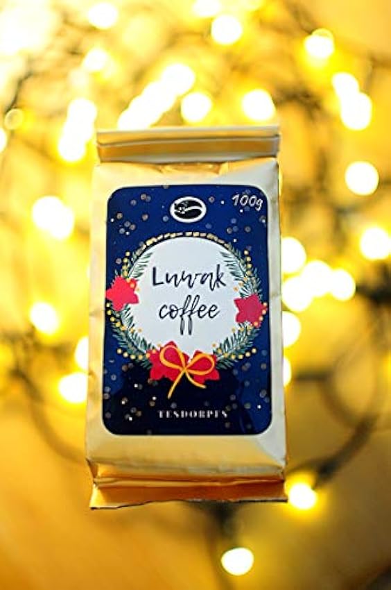 Kopi Luwak - Granos de café - El café más raro del mundo - Perfecto como regalo de cumpleaños! (100 GR X-Mas) o9qy3j8C