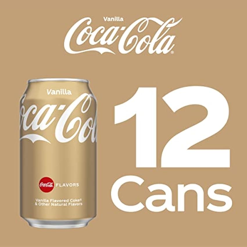 Coca Cola Refresco con gas, Sabor Vainilla - Paquete de 12 x 355 ml - Total: 4260 ml NO5W773v