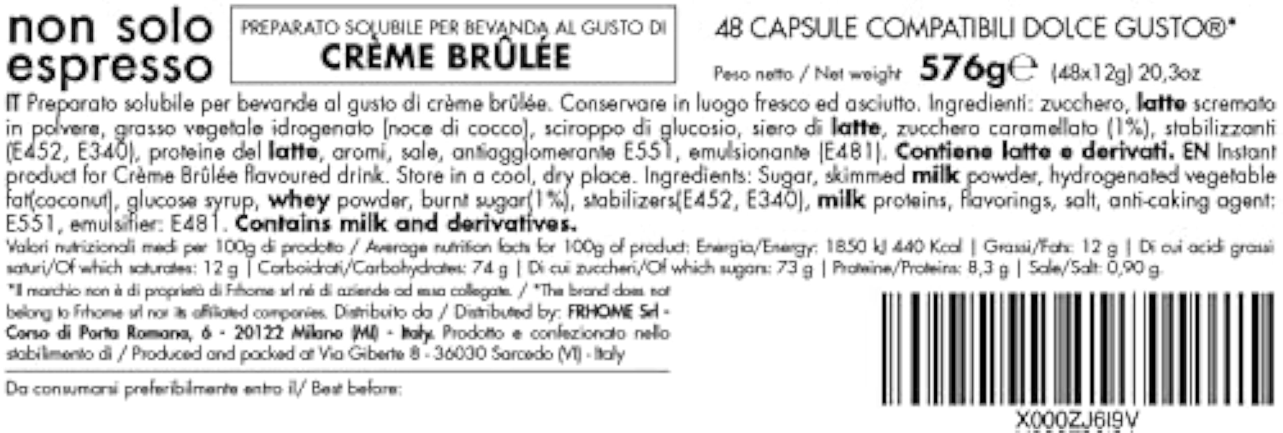 FRHOME - 48 Cápsulas compatibles Nescafé Dolce Gusto - Crème brûlée - Il Caffè italiano g3Nxedq7