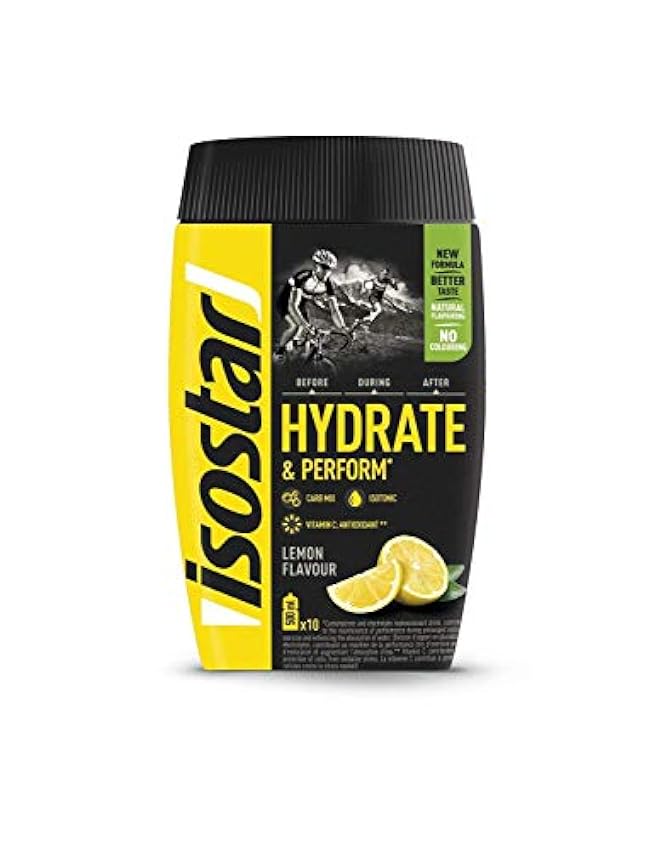 Isostar Hydrate And Perform Bebida Isotónica En Polvo De Electrolito, Sabor Naranja Y Limón, 2 X 400 G + Botella, 1 L HgUlNCDv