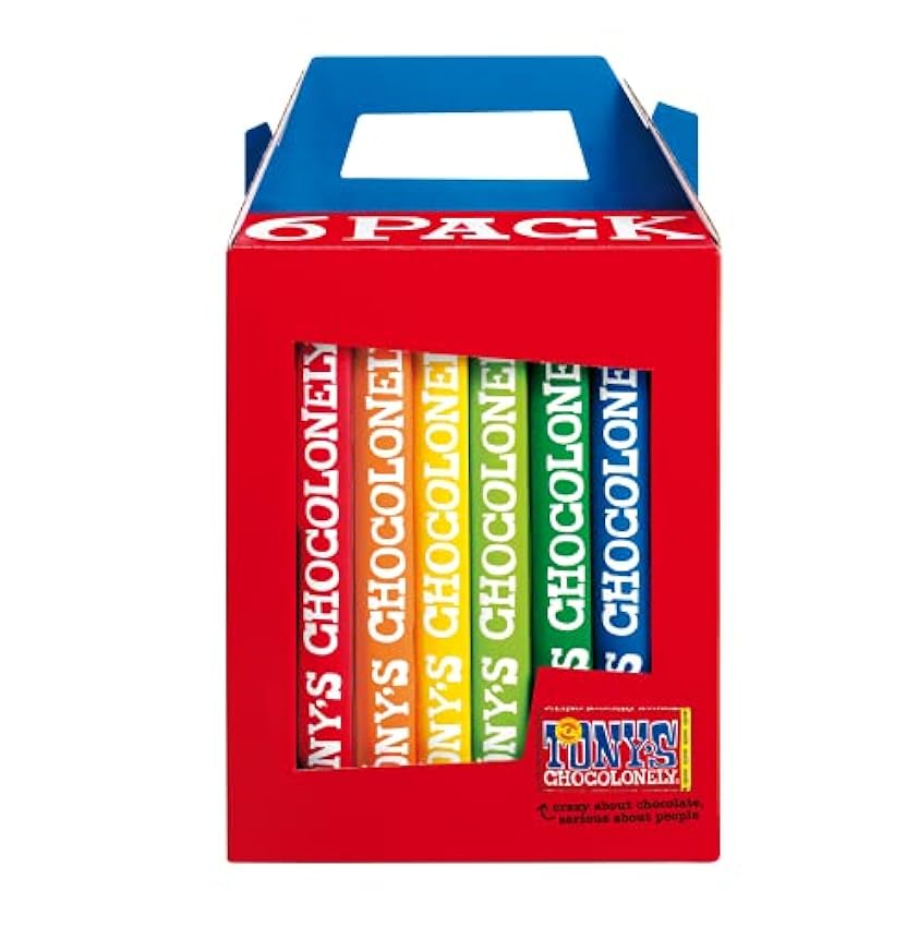 Tony Chocolonely Chocolate Rainbow Pack (6 barras de 18