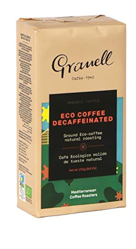 Granell Cafés · 1940 - Orgánico Cafe Organico Descafeinado Molido Tueste Natural 100% Café Arabica - 250 g GDSxuI6F