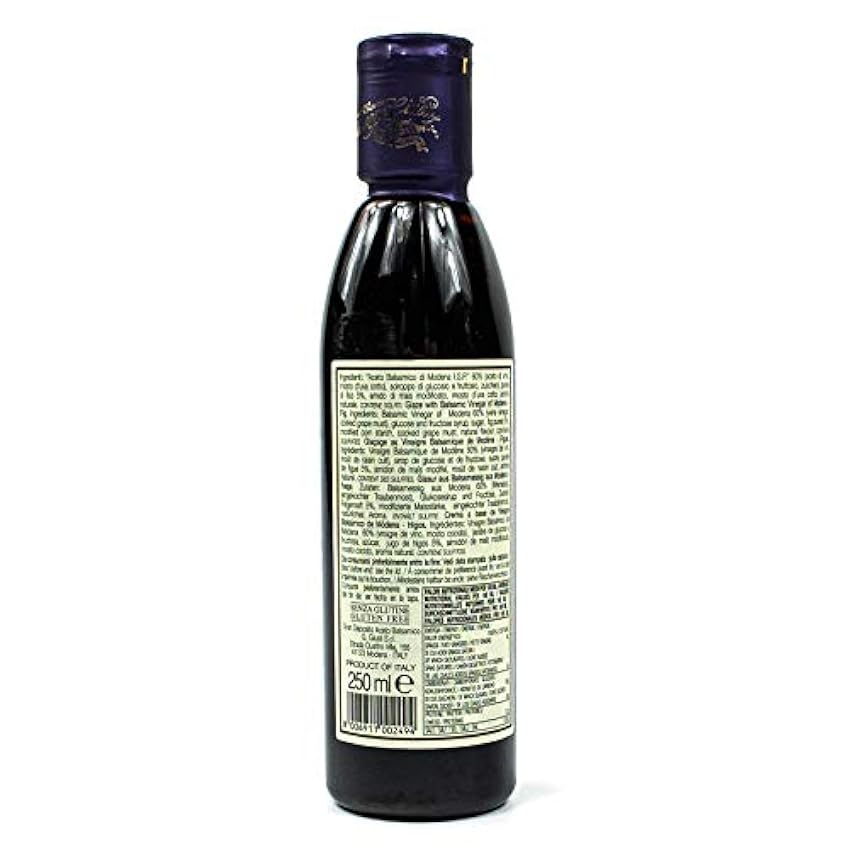 Giuseppe Giusti – Pack de 3 Aceto Balsamico di Modena IGP Fico (higo) en botella de 250 ml – Tradicional italiana Balsamico crema 