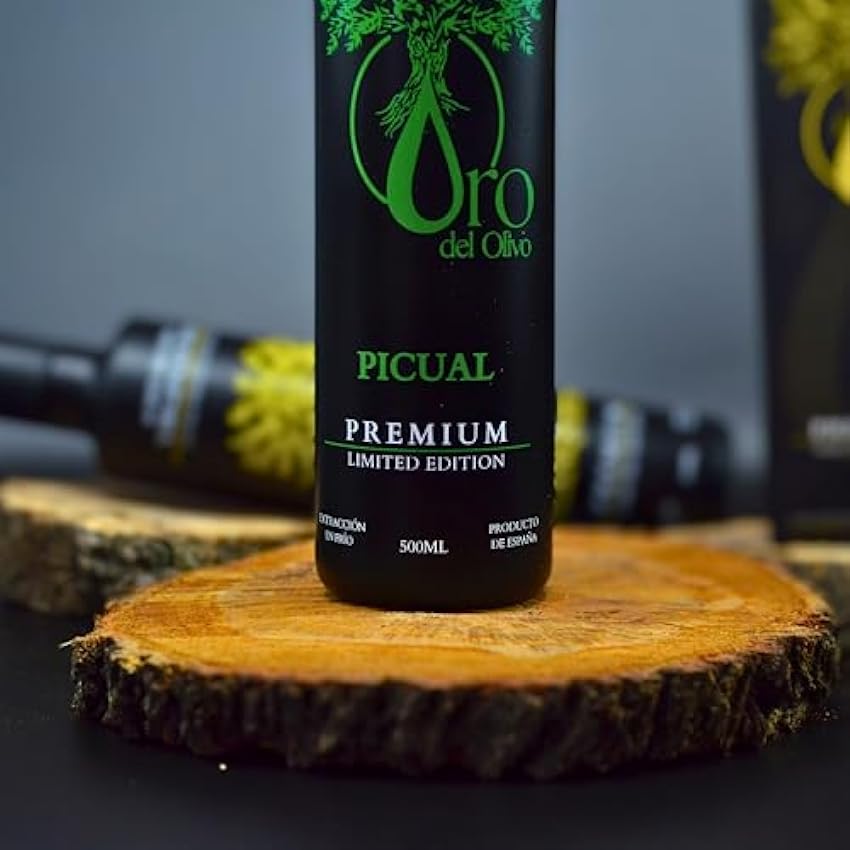 ORO DEL OLIVO Aceite de Oliva Virgen Extra Premium (Edición Limitada) - Calidad Gourmet, Primera Cosecha, Aceituna Picual 100% - Botella 500ml JSdWDkEF