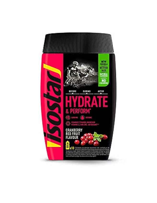 Isostar Hydrate & Perform Grapefruit - Lemon - Orange - Cranberry + Water Bottle 1L | Pacchetto di offerte | iBgye66m