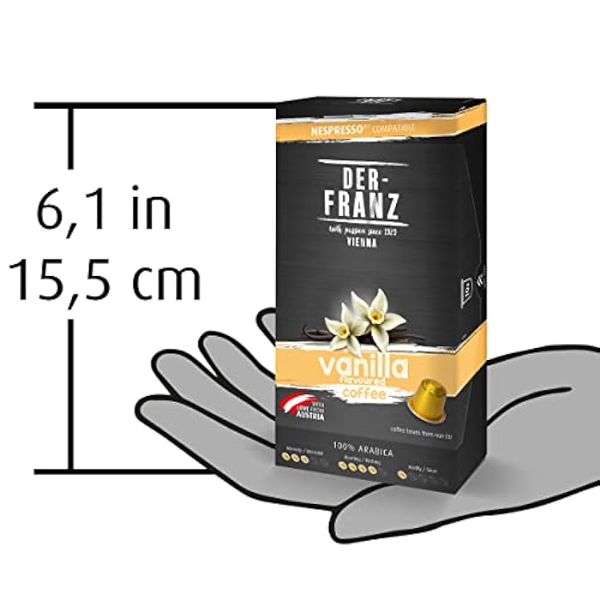 Cápsulas de café compatibles con Nespresso, 6 x 10 Cápsulas, aromatizado con aroma a Vainilla Nfo2AHlG