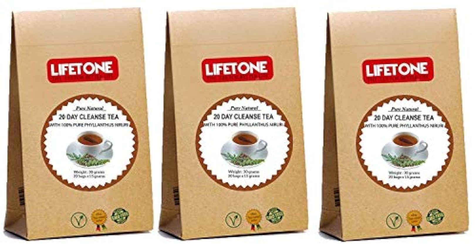lifetone the tea for better life, Té Chanca Piedra | Rompepiedras | Paquete de 3 | 60 bolsitas de té NViniaVs