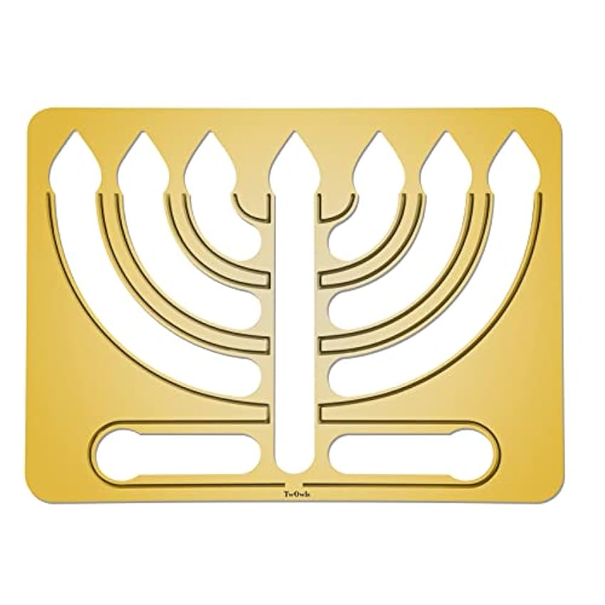 TwOwls Organizador de cápsulas de café Hanukkah Menorah con espejo dorado compatible con cápsulas clásicas Nespresso mlgn7K2r
