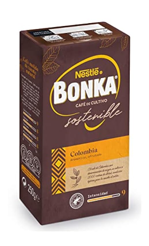 Bonka Café Molido Puro Colombia 250 g - 4 paquetes lRJkO2Ca