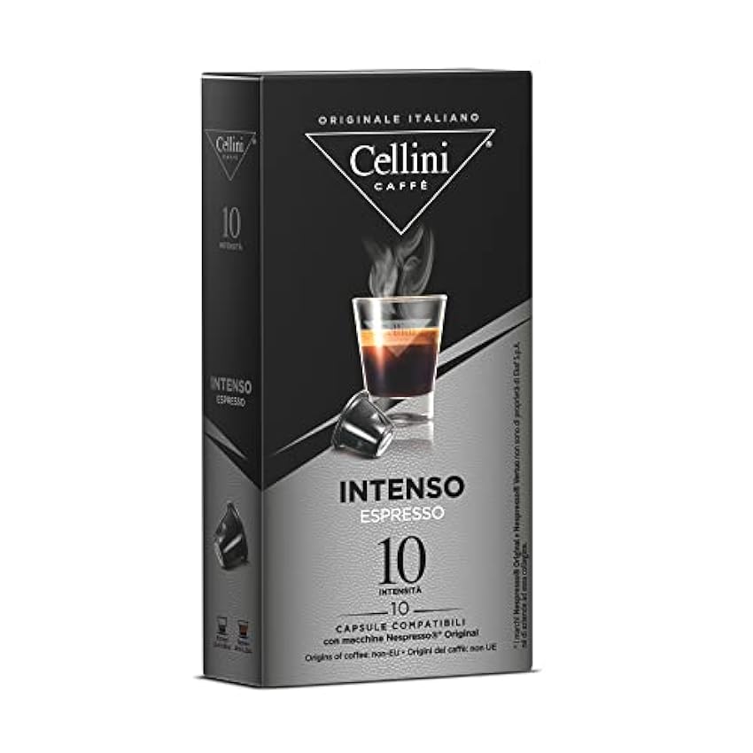 Café Cellini Cápsulas Compatibles Nespresso - Intenso 100pcs | Cápsulas de Café Compatibles Nespresso Con Notas Afrutadas Y Sabor Bien Definido | Cápsulas Compatibles Nespresso pk8mt8Ac