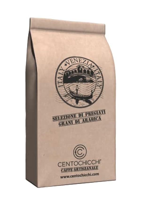 Centochicchi® - Café artesanal Venezia Prestige granos 1 kg – Sabor decidido de mezcla de refinados café arábica y robusta combinados hábilmente por sus diferentes cualidades hs4JCYT7