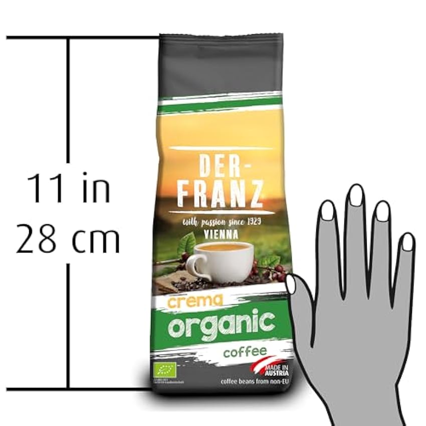 Der-Franz - Crema de café orgánico UTZ, grano entero, 1000 g, el embalaje puede variar gq6ZdHfn