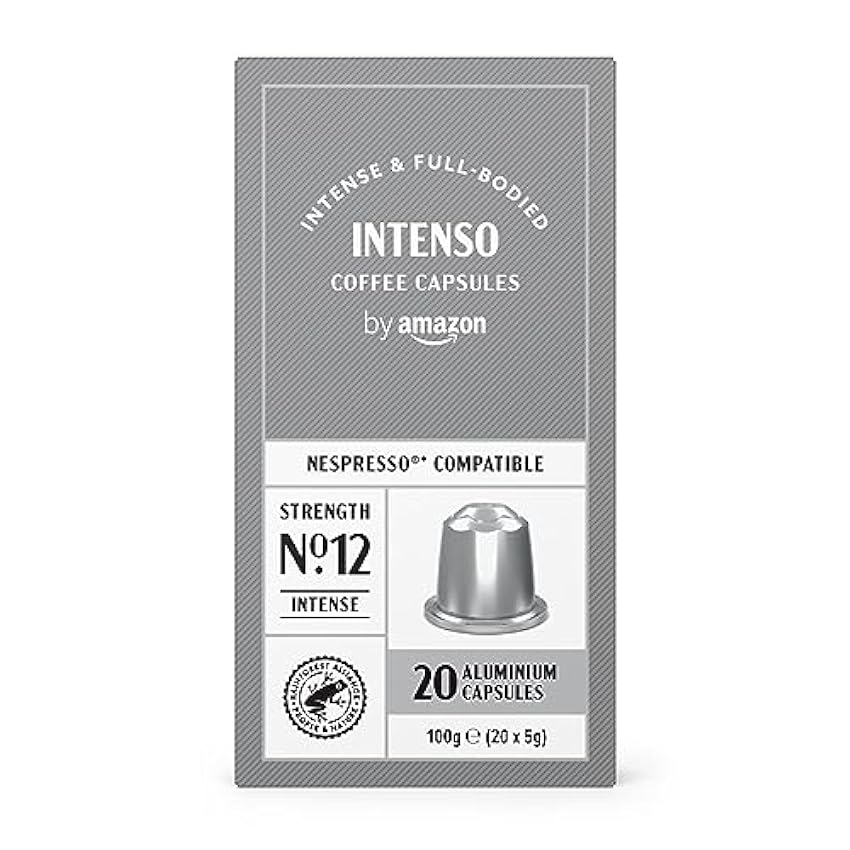 by - Cápsulas de café Intenso, tueste oscuro, compatibles con Nespresso, 100 unidades, 5 paquetes de 20, certificado Rainforest Alliance PFw9YqzF