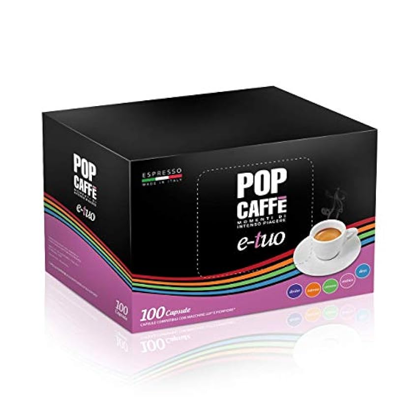 100 cápsulas POP E-TUO CREMOSO compatible con flor y café M6zgQU56