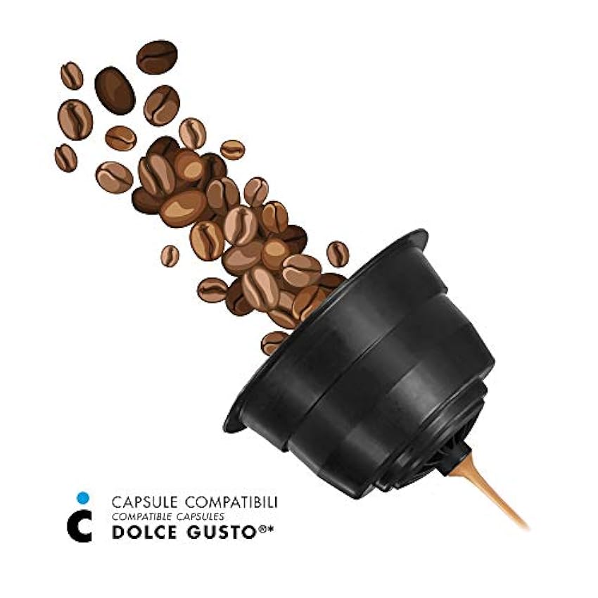 FRHOME - Nescafè Dolce Gusto 96 Càpsulas compatibles - Il Caffè Italiano - Mezcla Descafeinado Intensidad 8 oiszIiDJ