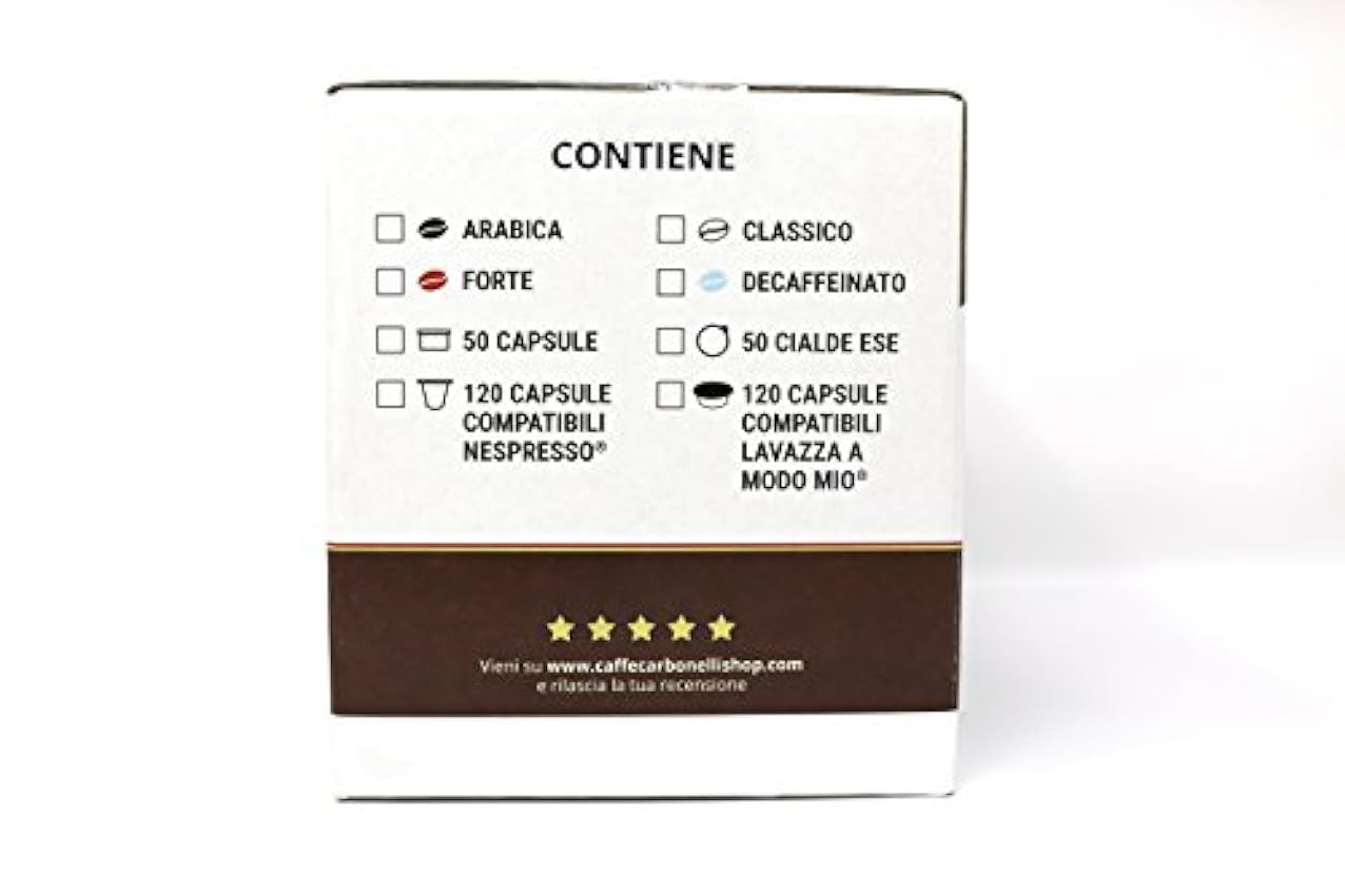 120 Cápsulas compatibles Lavazza a modo mio - Caffè Carbonelli descafeinado - espresso napolitano iP8gOIq0