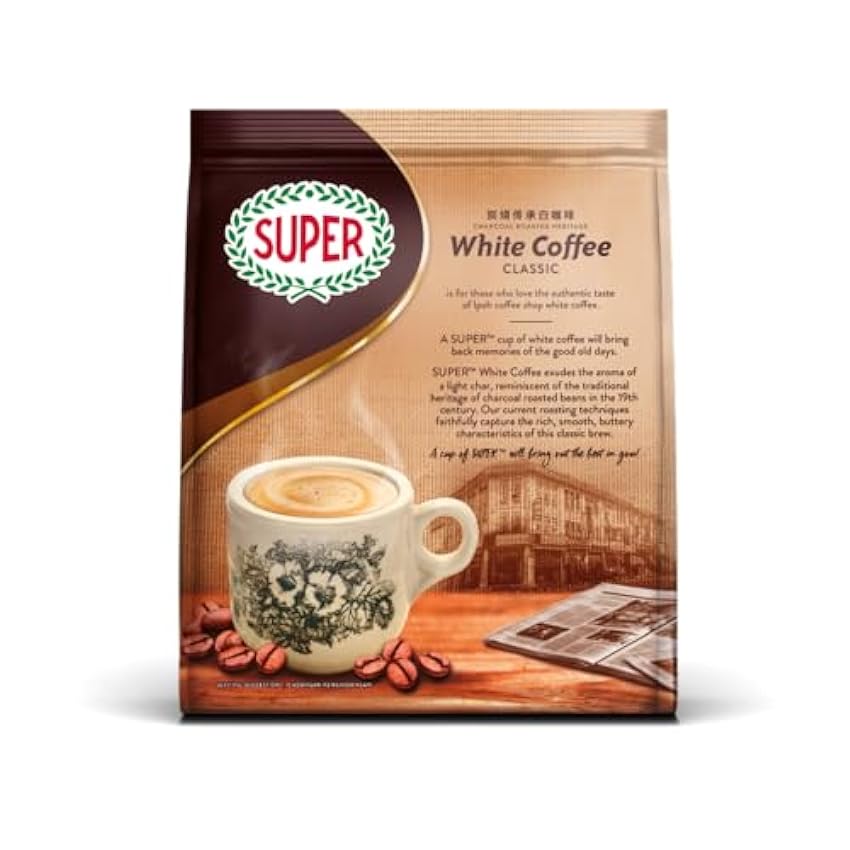 ALIBOOSTER – Café blanco tostado White Coffee Super Power Ipoh – 15 sobres instantáneos de 35 g GPNUSdog