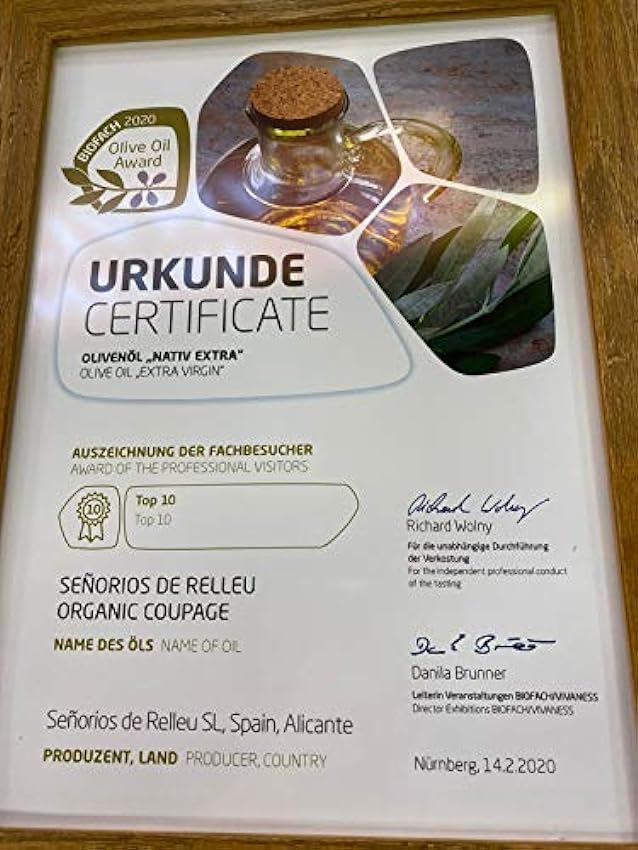 SEÑORIOS DE RELLEU Aceite de Oliva Virgen Extra Ecologico - Bio Gourmet 500 ml. Coupage mb9KtReZ