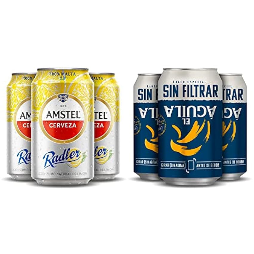 Amstel Radler Cerveza Limon Pack Latas, 24 x 33cl + El 