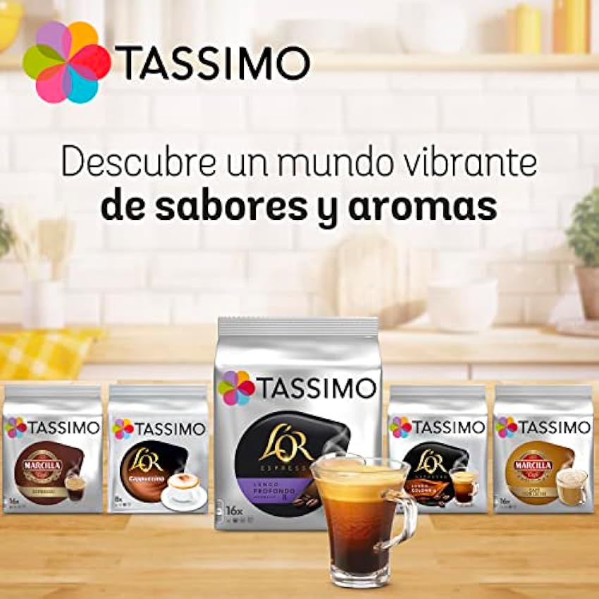 TASSIMO Marcilla Café Colombia - 5 paquetes de 16 cápsulas: Total 80 cafés - Exclusive Lko3BvLx