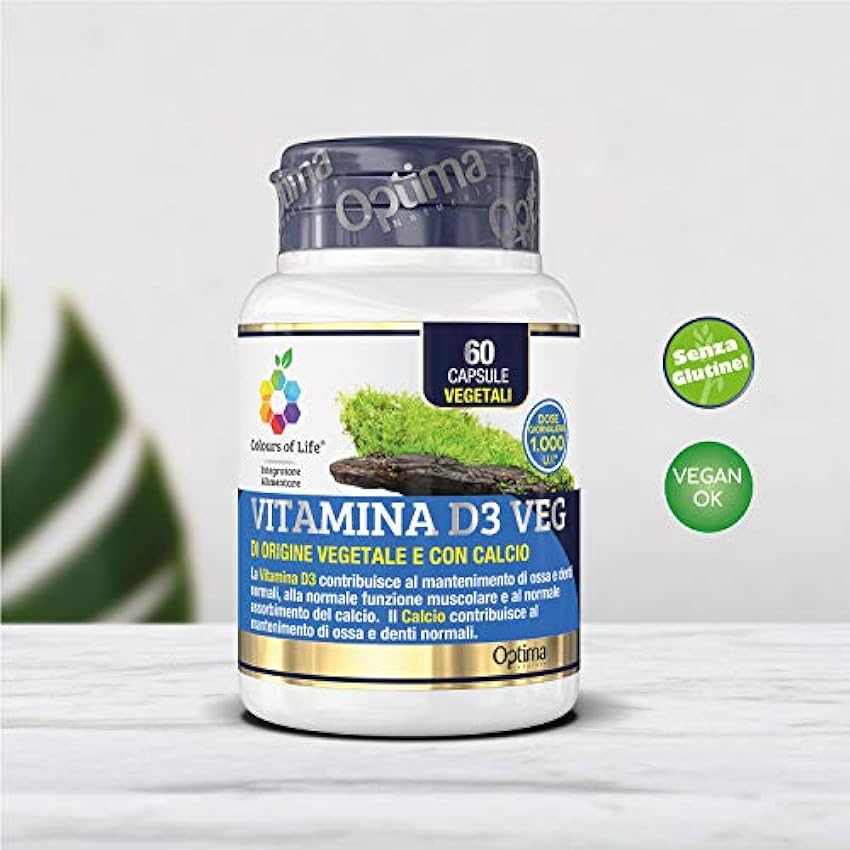 Colours of Life Colours Of Life Vitamina D3 Vegana. Vitamina D3 Vegetal Con Calcio 30 g lU99vmyR