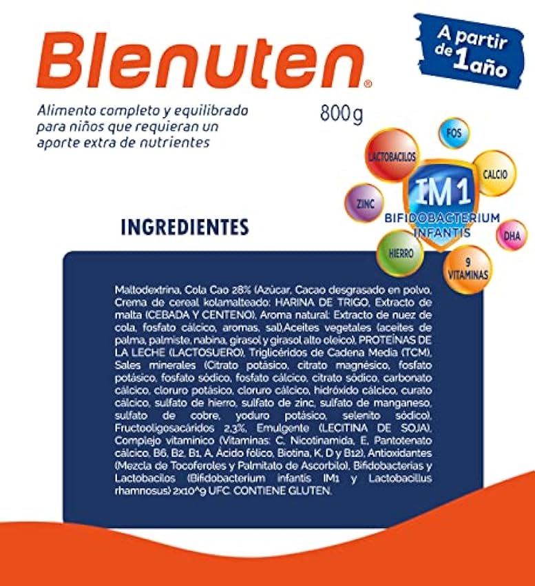 Blenuten Cola Cao | Para Niños, con Vitaminas y Minerales 800 gr jd15cj94