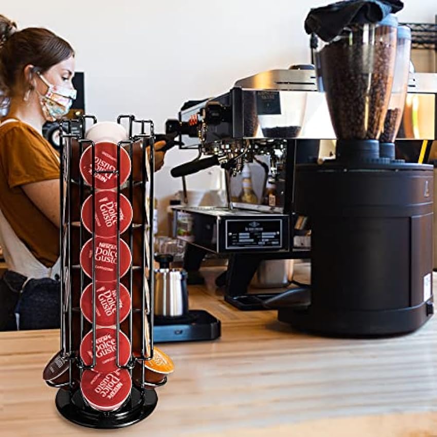STARVAST Dolce Gusto - Soporte de cápsulas de café para cápsulas de café (360 grados), color negro kcXu7Zh9