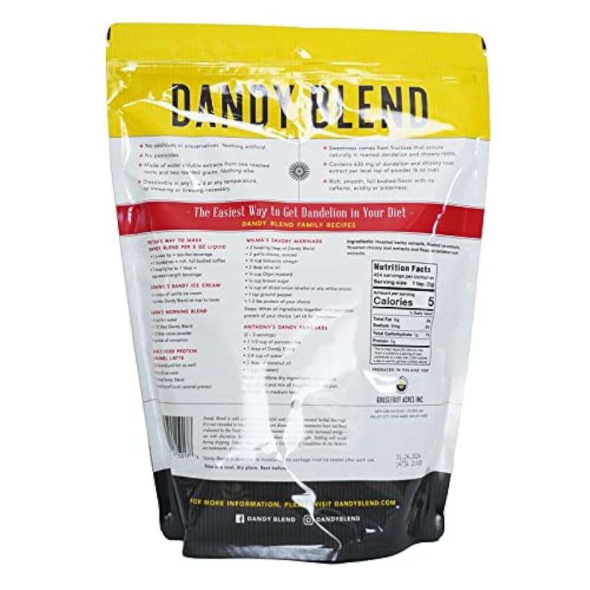 Dandy Blend, Instant Herbal Beverage with Dandelion, 2 lb. Bag LWRq4MBw