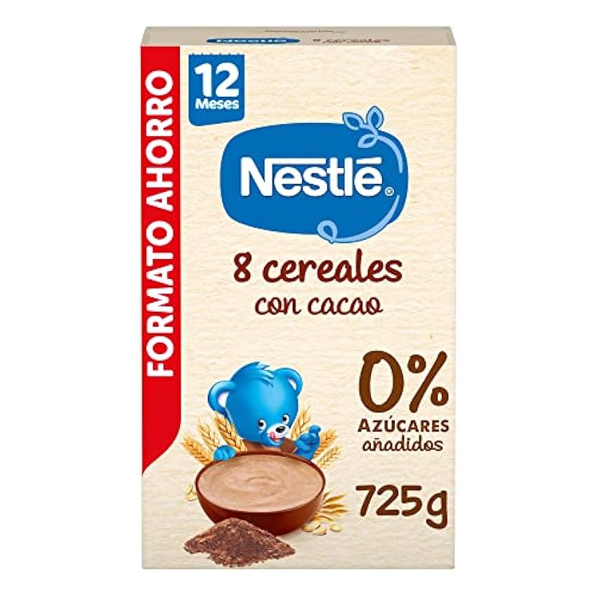 Nestle Papilla 8 Cereales con Cacao, 8 Paquetes de 725g (Total 5.8 Kg) i4AWsGhB
