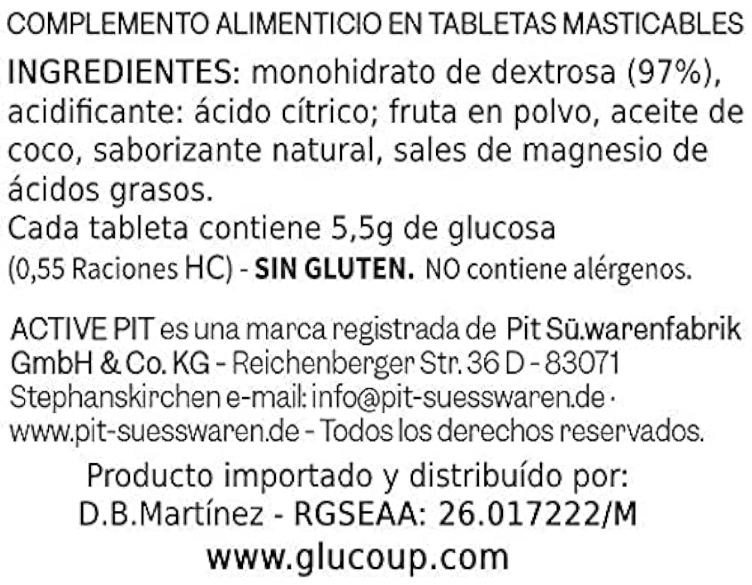 Active Pit Sport - 200 Tabletas de Glucosa sabor Frambuesa - FORMATO AHORRO 1,3Kg pFGJocS2