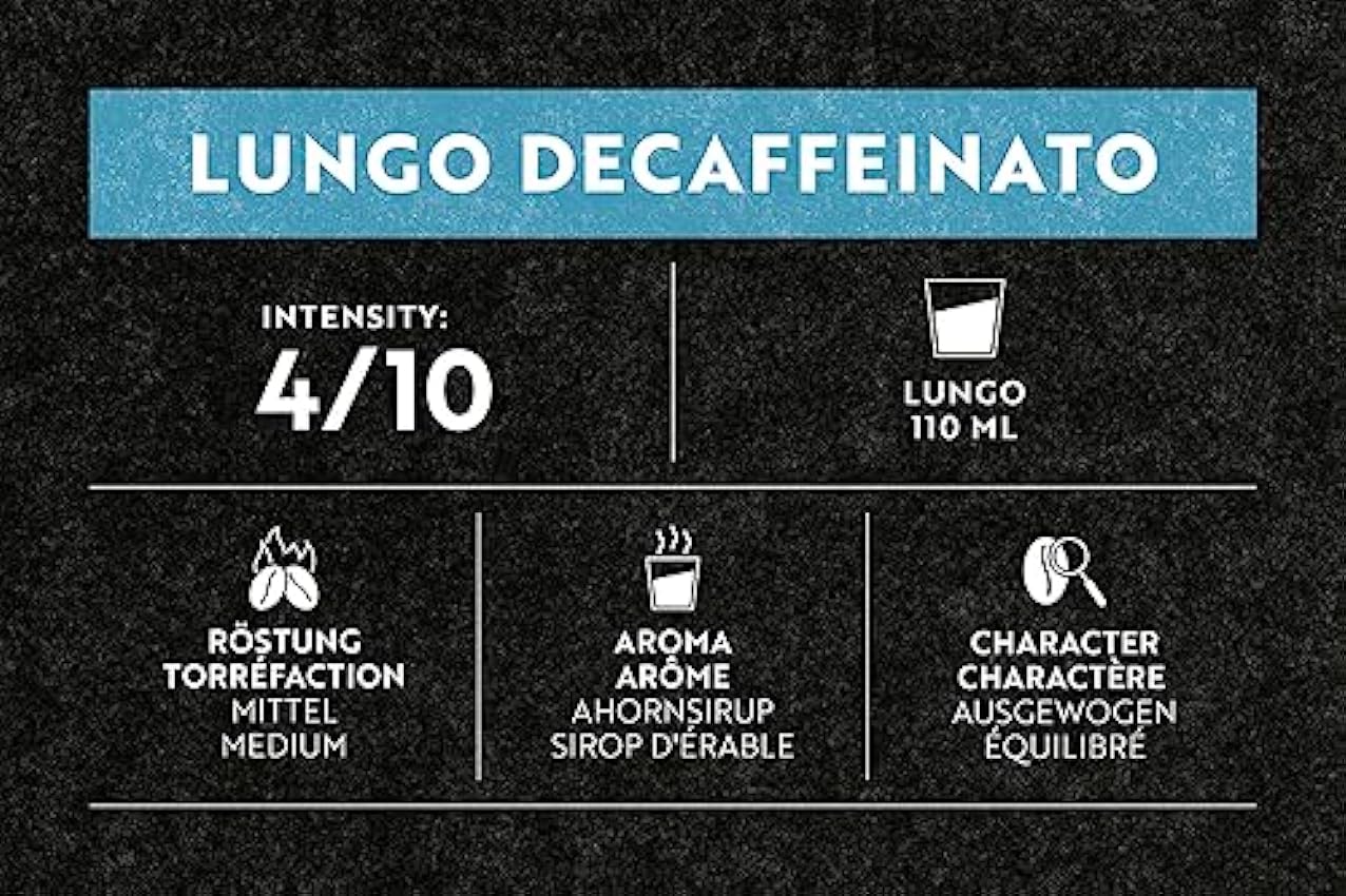 Café Royal Lungo Decaffeinato - Cápsulas para cafetera Nespresso (100 unidades, intensidad 4/10, certificado UTZ, aluminio) mCAgIn4y