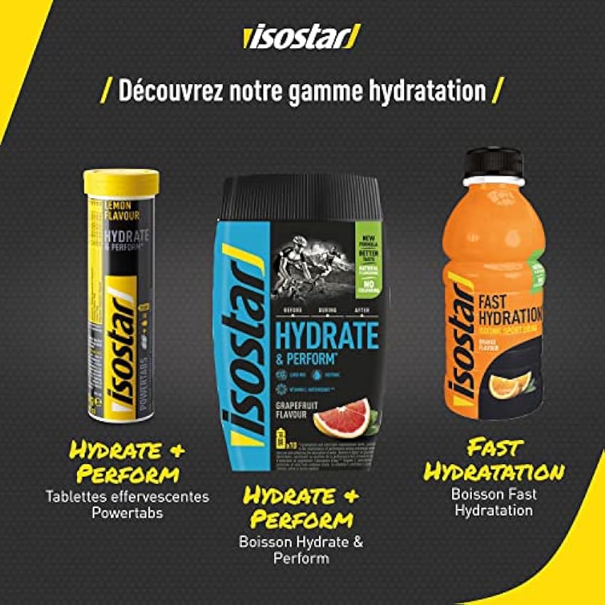 Isostar Hydrate & Perform - 400 g de Bebida Electrolítica Isotónica - Solución Electrolítica para Mejorar el Rendimiento Deportivo – Sabor Naranja, 10 raciones (Paquete de 2) Nt4zgWiK