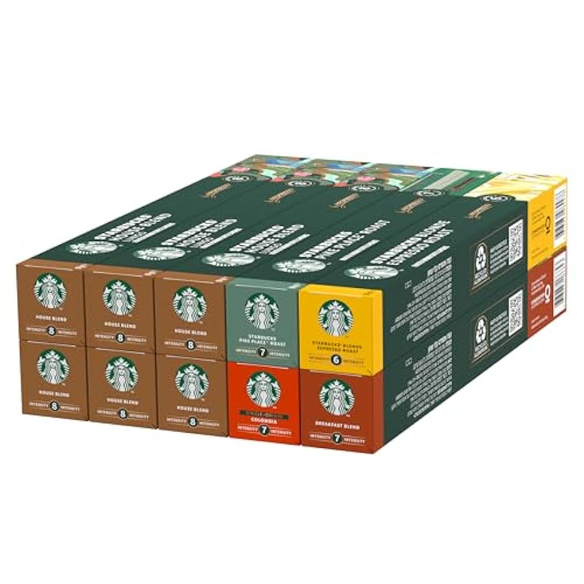 STARBUCKS House Blend Variety Pack by Nespresso, Cápsulas de Café 10 x 10 (100 Cápsulas) fMWt86Ng