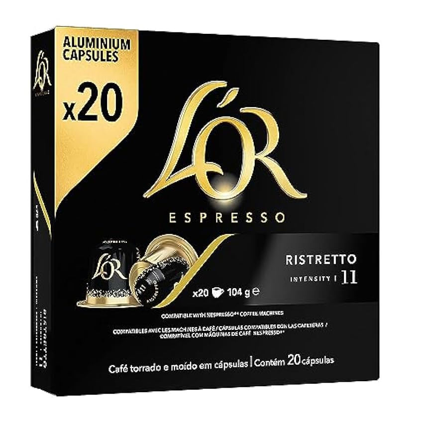 Cápsulas de café L´OR Espresso Ristretto, (1x20 capsulas) HmXvK4rV