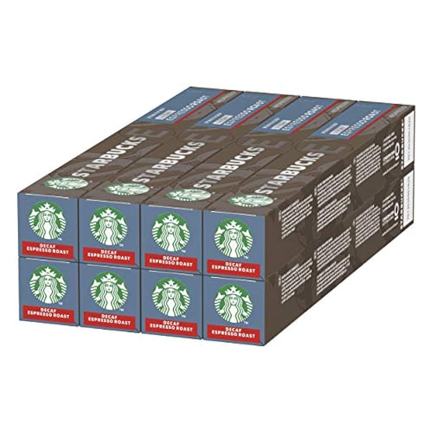 STARBUCKS Variety Pack de Nespresso Cápsulas de Café 8 x Tubo de 10 Unidades + Descafeinado Espresso Roast de Nespresso Cápsulas de Café de Tostado Intenso 8 x Tubo de 10 Unidades ofATEhqz