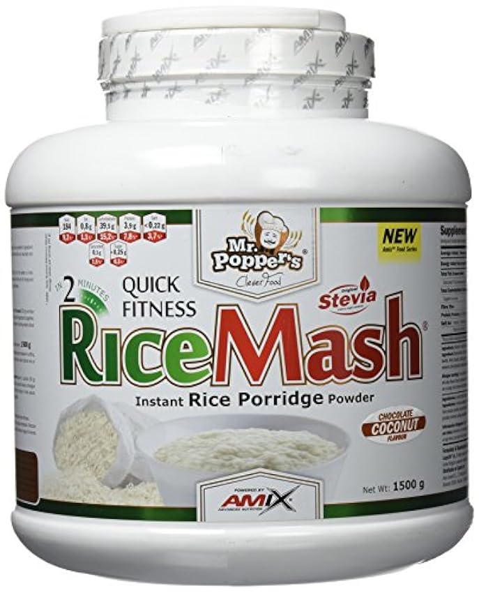 AMIX - Suplemento Alimenticio - RiceMash en Formato de 1,5 kilos - Gran Aporte Nutritivo y Saciante - Contenido Rico en Carbohidratos - Con Sabor Natural izZDCrmB
