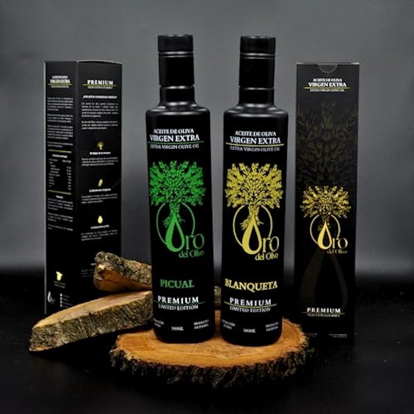 ORO DEL OLIVO Aceite de Oliva Virgen Extra Premium (Edición Limitada) - Calidad Gourmet, Primera Cosecha, Aceituna Picual 100% - Botella 500ml JSdWDkEF