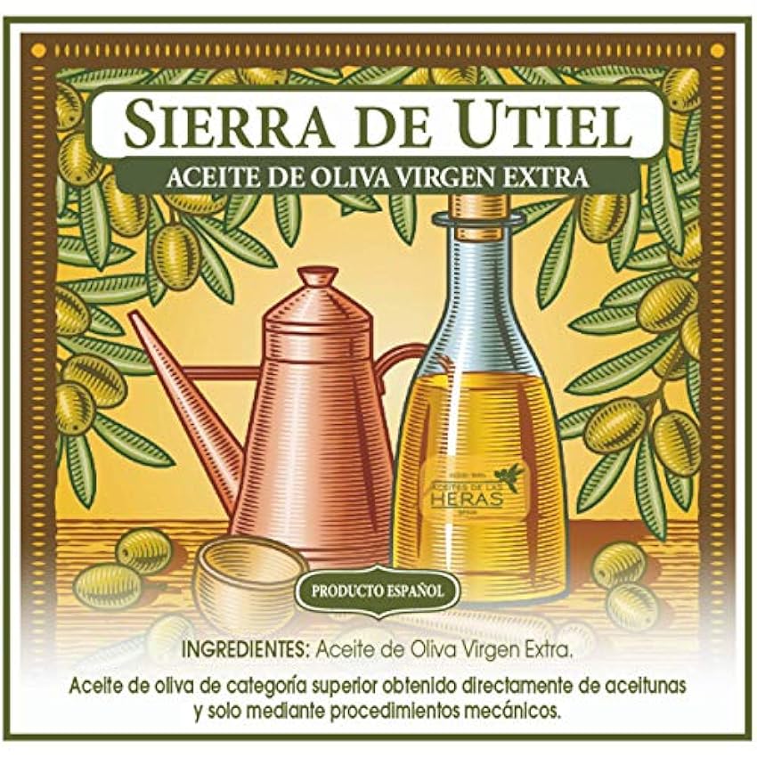 Sierra de Utiel - Aceite de Oliva Virgen Extra - Garrafa PET (2 l) - Producto Natural Origen España IwQuS7Yz