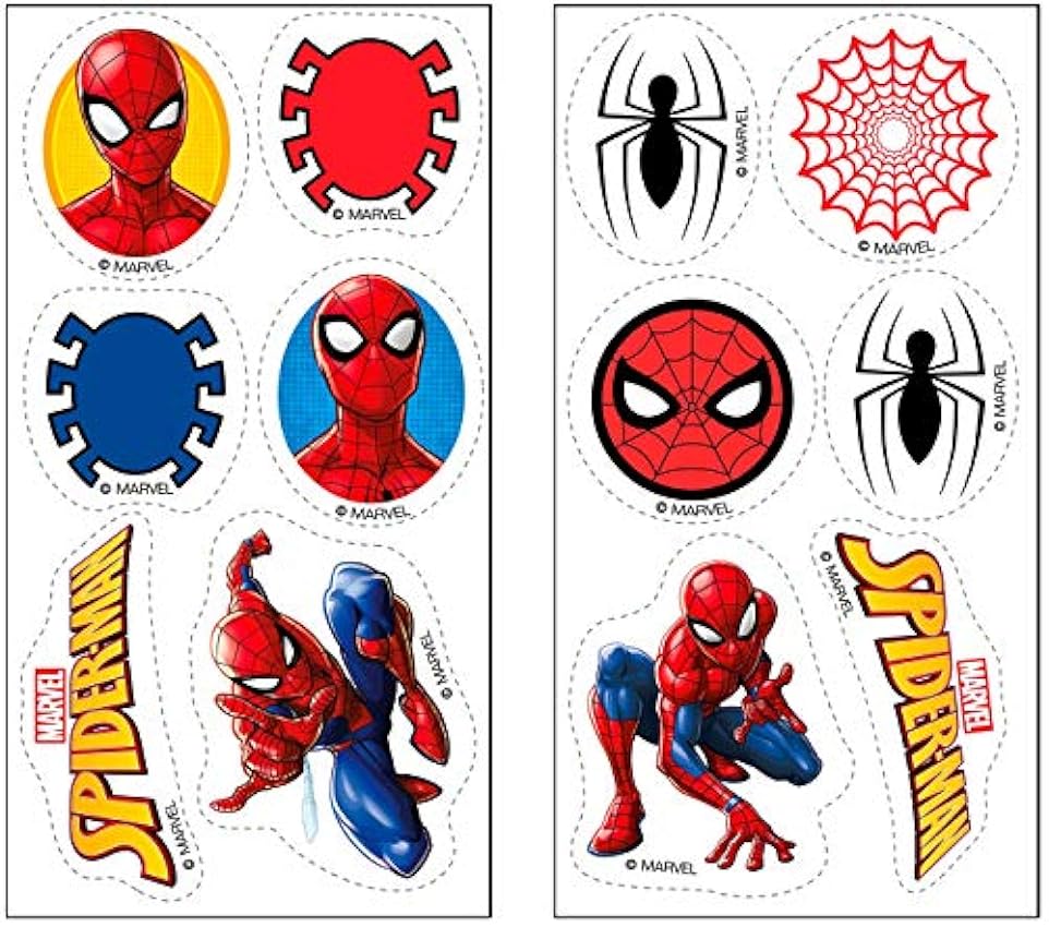dekora Decoración Comestibles para Cupcakes sin Azúcar para Fans de Spiderman, Multicolor, Talla Única gIglnIZU