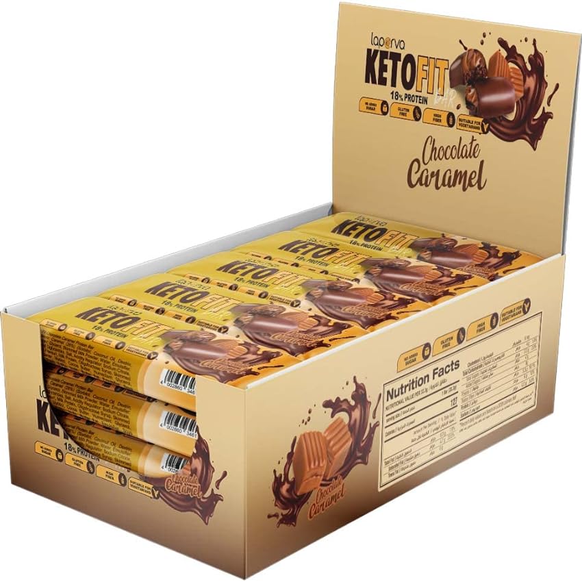 Laperva KetoFit caramelo de chocolate Barritas Proteica